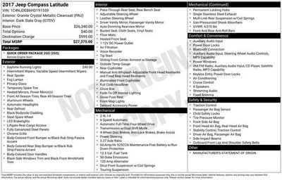 2017 Jeep Compass Latitude 4x4