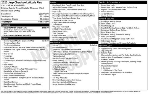 2020 Jeep Cherokee Latitude Plus 4x4