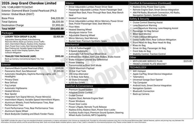 2026 Jeep Grand Cherokee Limited 4x4