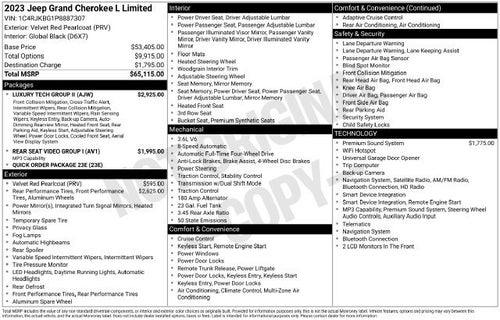 2023 Jeep Grand Cherokee L Limited 4x4