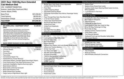 2021 RAM 1500 Big Horn Quad Cab 4x2 6'4" Box
