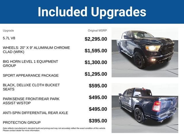 2021 RAM 1500 Lone Star Crew Cab 4x4 5'7" Box