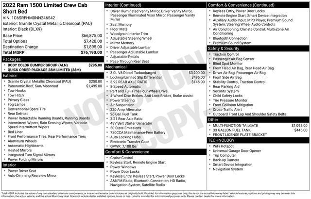 2022 RAM 1500 Limited Crew Cab 4x4 5'7" Box