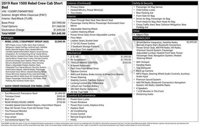 2019 RAM 1500 Rebel Crew Cab 4x4 5'7" Box