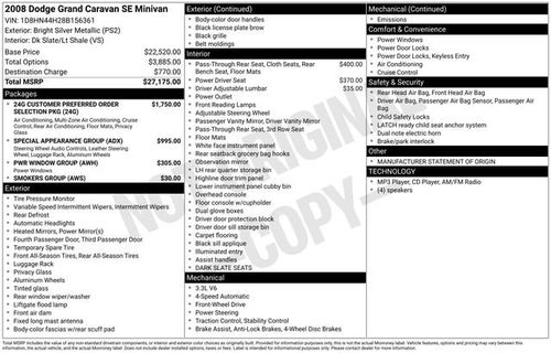 2008 Dodge Grand Caravan SE