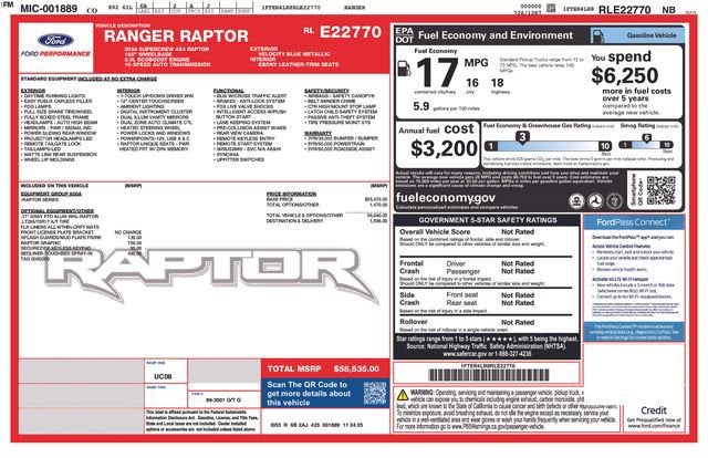 2024 Ford Ranger Raptor