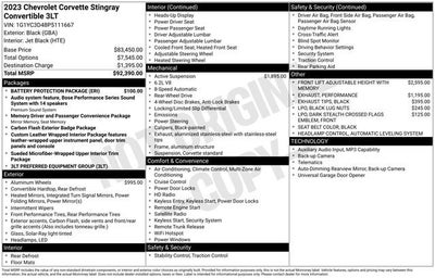 2023 Chevrolet Corvette Stingray 3LT