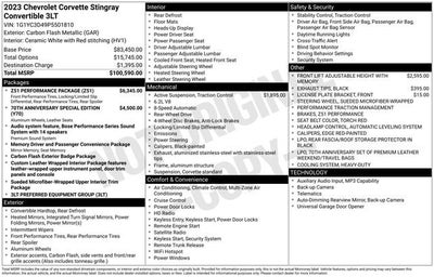 2023 Chevrolet Corvette Stingray 3LT