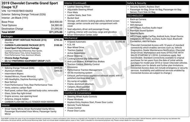 2019 Chevrolet Corvette Grand Sport Grand Sport 1LT