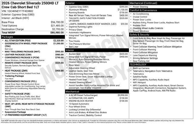 2026 Chevrolet Silverado 2500 HD LT