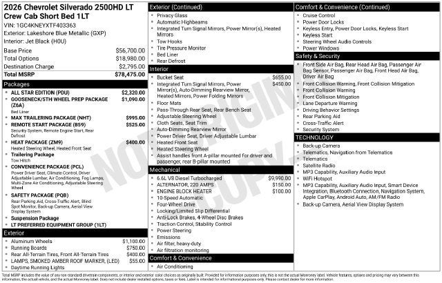 2026 Chevrolet Silverado 2500 HD LT