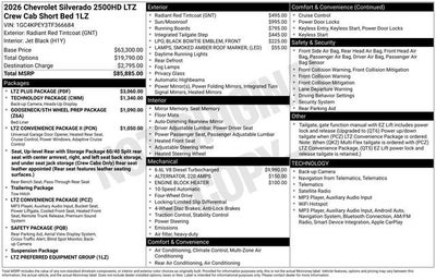 2026 Chevrolet Silverado 2500 HD LTZ