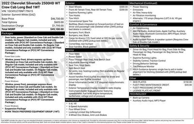 2022 Chevrolet Silverado 2500 HD WT