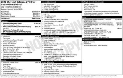 2022 Chevrolet Colorado Z71