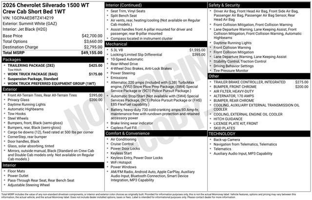 2026 Chevrolet Silverado 1500 WT