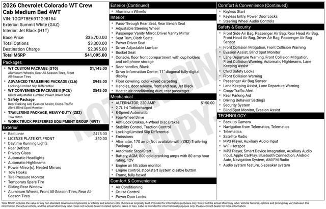 2026 Chevrolet Colorado WT