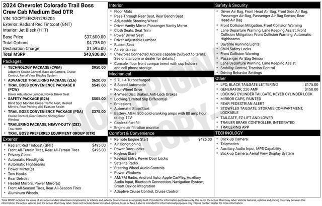2024 Chevrolet Colorado 4WD Trail Boss Crew Cab Short Box's photo