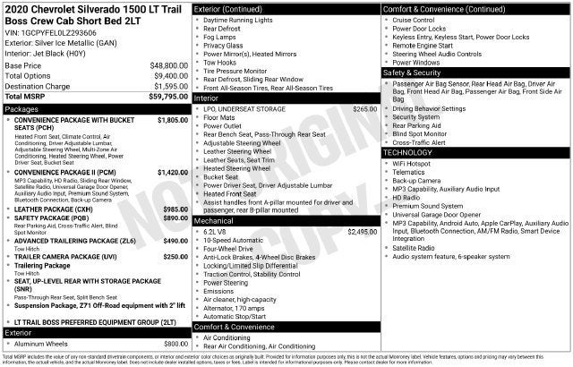 2020 Chevrolet Silverado 1500 LT Trail Boss