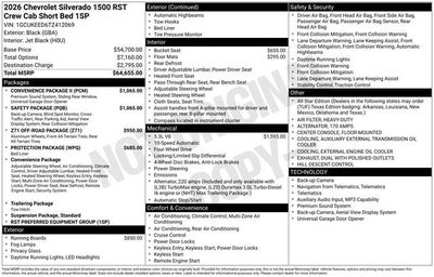 2026 Chevrolet Silverado 1500 RST