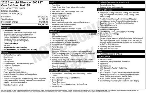 2026 Chevrolet Silverado 1500 RST