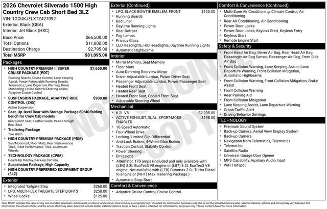 2026 Chevrolet Silverado 1500 High Country