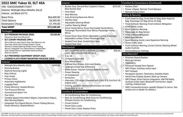 2022 GMC Yukon XL SLT