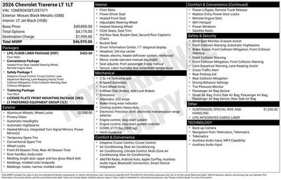 2026 Chevrolet Traverse LT