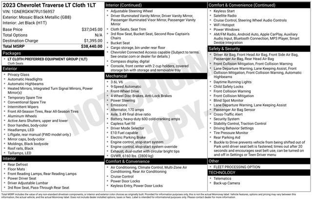 2023 Chevrolet Traverse LT Cloth