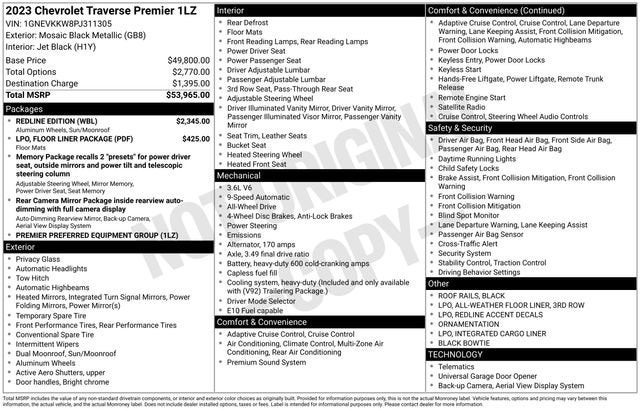 2023 Chevrolet Traverse Premier