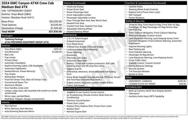 2024 GMC Canyon AT4X