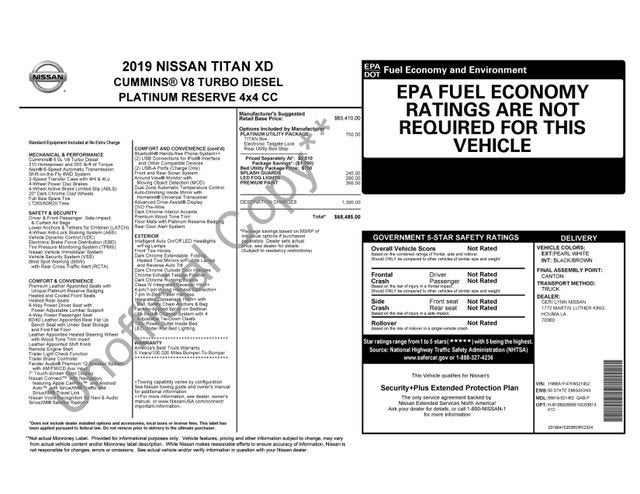 2019 Nissan TITAN XD Platinum Reserve Diesel