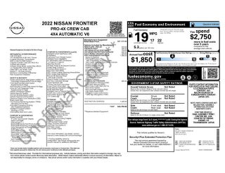 2022 Nissan Frontier Crew Cab PRO-4X 4x4