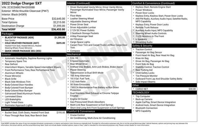 2022 Dodge Charger SXT RWD