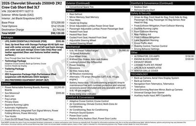 2026 Chevrolet Silverado 2500 HD ZR2