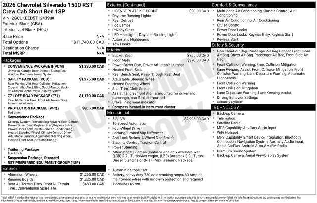 2026 Chevrolet Silverado 1500 RST