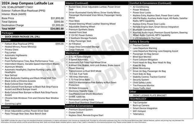 2024 Jeep Compass Latitude Lux FWD