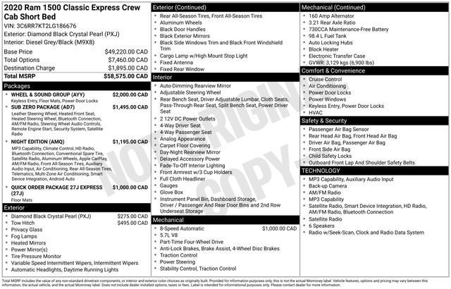 2020 RAM 1500 Classic Express