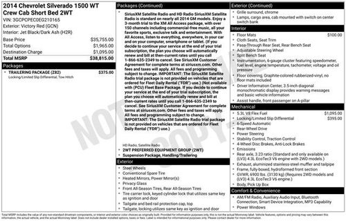 2014 Chevrolet Silverado 1500 Work Truck