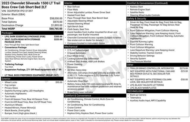 2023 Chevrolet Silverado 1500 LT Trail Boss
