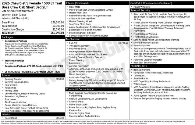 2026 Chevrolet Silverado 1500 LT Trail Boss