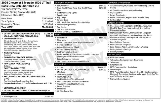 2026 Chevrolet Silverado 1500 LT Trail Boss