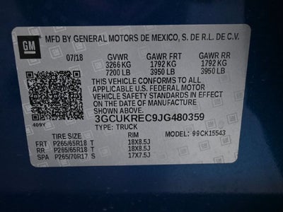 2018 Chevrolet Silverado 1500 LT