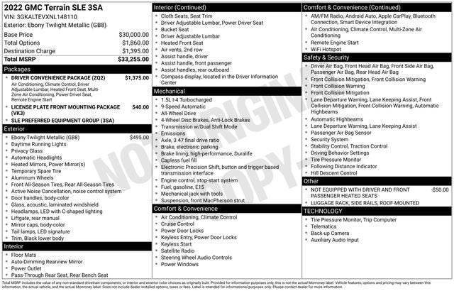 2022 GMC Terrain SLE