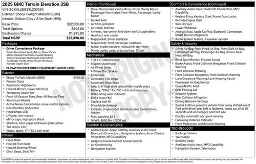 2025 GMC Terrain Elevation