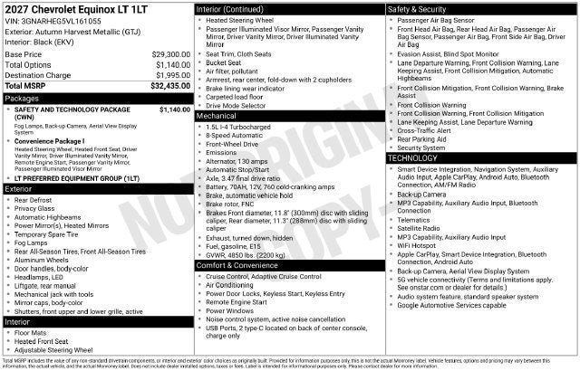 2027 Chevrolet Equinox LT