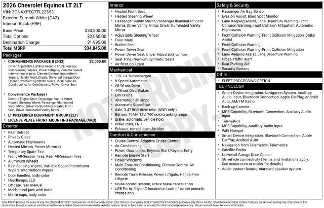 2026 Chevrolet Equinox LT