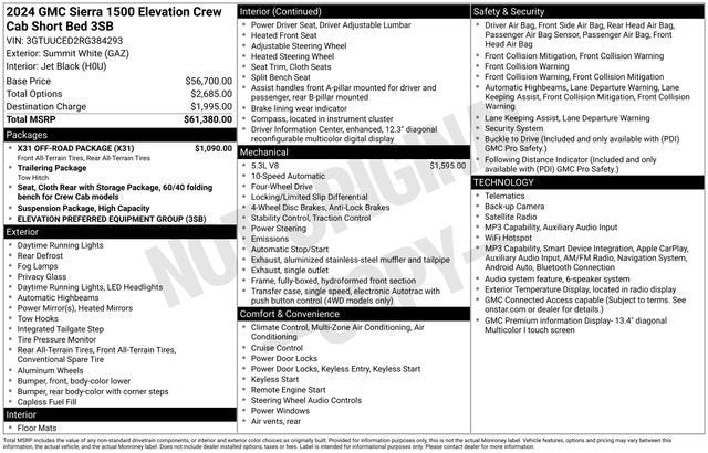 2024 GMC Sierra 1500 Elevation