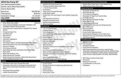 2023 Kia Forte GT Manual