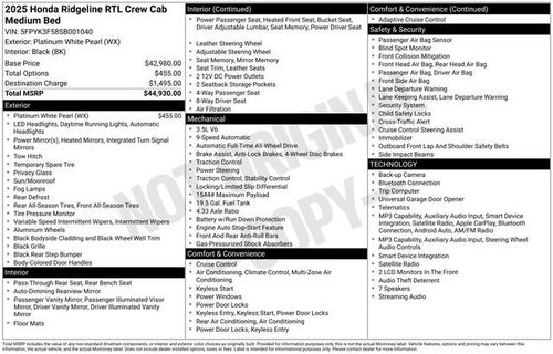 2025 Honda Ridgeline RTL