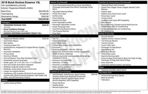 2018 Buick Enclave Essence
